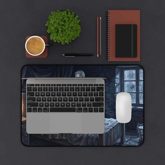 Frostbound Summer gothic desk mat by Ferryman's Threads