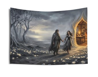 The Gothic Tarot Wall Tapestry - Mystic Doorway Hanging