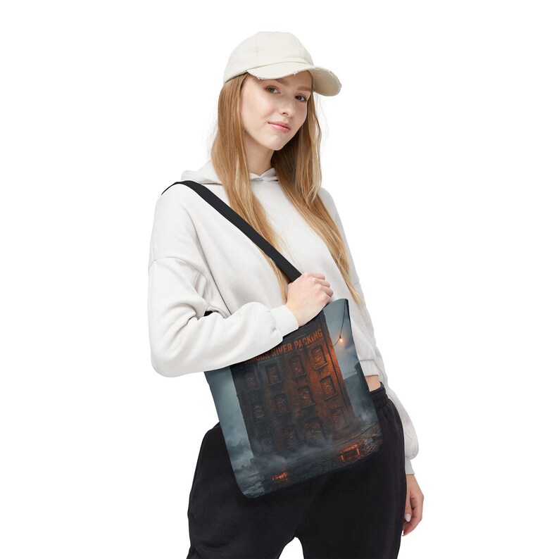 Ashmoor River Packing Tote Bag - Gothic Industrial Book Bag image 5