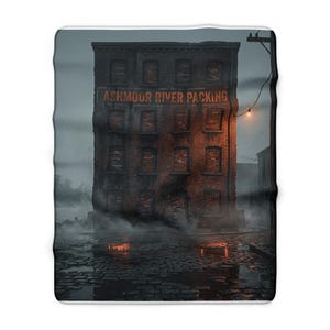 Ashmoor River Packing Sherpa Fleece Blanket - Gothic Industrial Throw image 9