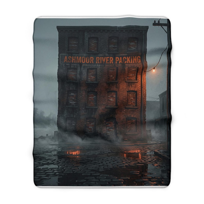Ashmoor River Packing Sherpa Fleece Blanket - Gothic Industrial Throw image 9
