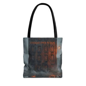 Ashmoor River Packing Tote Bag - Gothic Industrial Book Bag image 1
