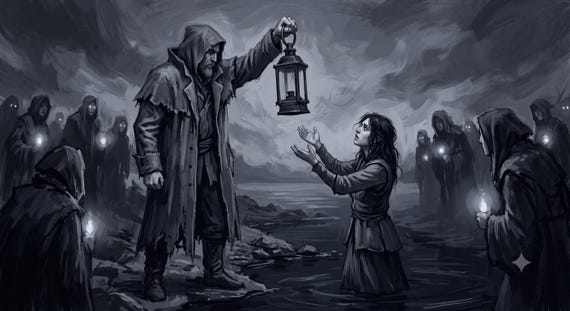 Ferryman's Cold Choice wall tapestry by Ferryman's Threads