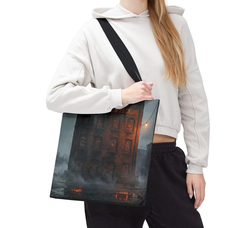 Ashmoor River Packing Tote Bag - Gothic Industrial Book Bag image 15