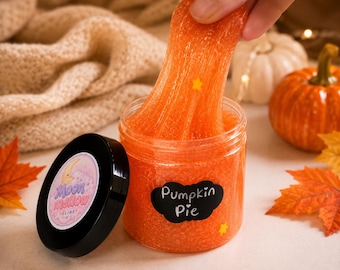 Pumpkin Pie Scented Glossy Slime | Soft Stretchy Fall Toy