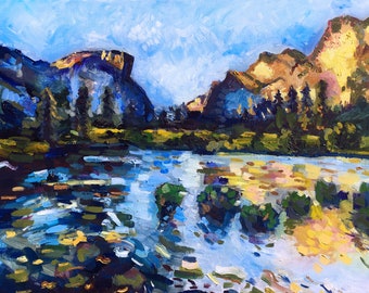 Yosemite Valley Original Oil Painting 8x10 Print