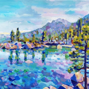 Lake Tahoe 8x10 Print of an Original Oil Painting image 1