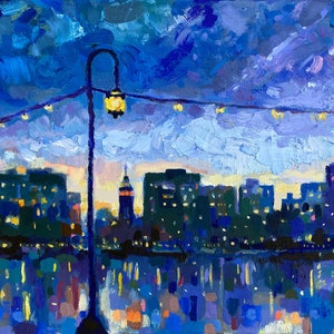 Lake Merritt II Original Oil Painting 8x10 Print