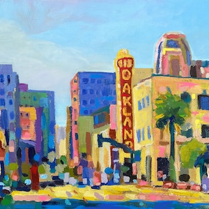 Fox Theather Oakland 8 x 10 print of an original oil painting