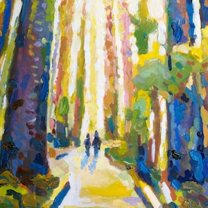 Muir Woods California 8x10 Art Print of an Original Oil Painting