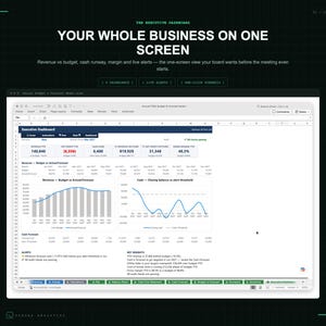 Annual Budget Forecast Model Excel | FPandA Financial Model for Small Business | P&L, Balance Sheet, CashFlow, Dashboards | Instant Download