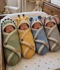 Woodland Animal Crochet Cocoon Pattern Collection | Dinosaur, Giraffe, Bear, Elephant Swaddle (PDF Download) product logo