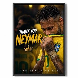 Neymar Brazil Soccer Fan Art Tribute Poster Football Legend Wall Print National Team Graphic Instant Download Printable Multiple Sizes PDF