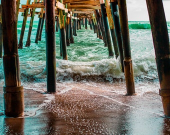 Under the Pier, at the Beach in San Clemente, California, Wall Art Photography