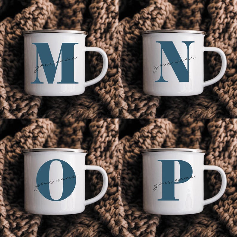 Personalized Enamel Camp Mug – Custom Name Coffee Cup image 8