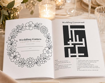 Libro de actividades y juegos para bodas para adolescentes de 14 a 17 años, folleto imprimible para la recepción, recuerdo de boda, descarga instantánea.
