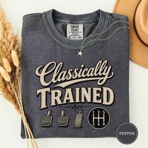 T-Shirt mit klassisch ausgebildetem Fahrer, Geschenkidee für Opas mit Schaltgetriebe, Geschenkidee für Väter im Old-School-Stil, Geschenkidee für Großeltern, süßes Familien-T-Shirt, lustige Geschenkidee