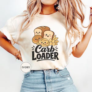 Carb Loader-tröja, rolig carb-tröja, foodie-presenttröja, söt mathumor, brödälskare-tröja, pastaälskare-present, komfortfärger, snacksälskare