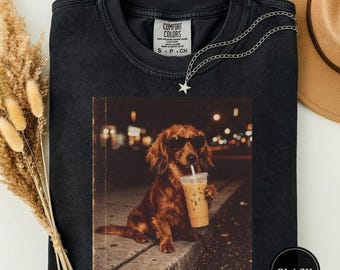 Cavapoo Drinking Iced Coffee Tee, Funny Cavapoo Meme Tee, Cavapoo Lover Gift, Cute Cavapoo Dad Shirt, Cavapoo Coffee Lover Tee