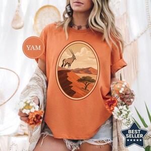 Namibia Oryx Desert Dunes Tee, Sossusvlei Dunes Shirt, Oryx Lover Gift, Namibia Travel Gift, Namibia Vacation Tee, Namib Adventure Yam