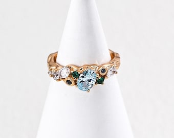 Aqua Bloom Ring