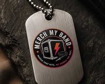 Military tags | Black, silver, cameo, colors | Band merch | Bulk pricing