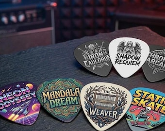 Custom Guitar Picks | Band Logo, Band Merch, Mixed Gauges, Bulk Pricing