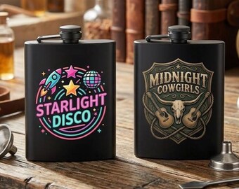Mini 4oz Flasks | Black or Silver Band Merch