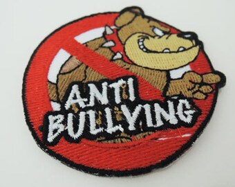 1pc Patch Anti Bullying - Fer sur patch ou patch de couture Animal Dog Doggie Patch