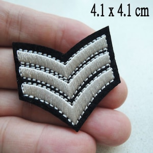1pc Sergeant Patch - Iron on Patch or Sewing Patch 4.1 x 4.1 cm
