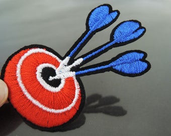 Opstrijkbare Patch - pijl Target Patches Sport Target pijlen opstrijkbare stoffen vol geborduurd blauw rood naaien Patch patch