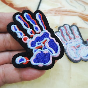 Hierro en parche - Mano Palm Parche Hierro en Applique bordado parches de costura