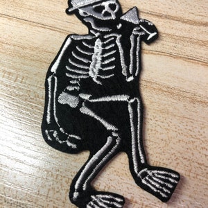 1pc Skull Skeleton Patch - Iron on Patch or Sewing Patch Large Skull Ghost Patch