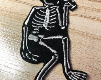 1pc Skull Skeleton Patch - Iron on Patch or Sewing Patch Large Skull Ghost Patch