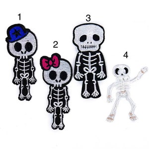 1pc Skull Skeleton Patch - Iron on Patch or Sewing Patch Large Skull Ghost Patch