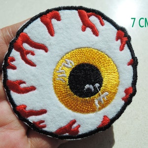 1pc Eye Patch - Strijk op Patch of Naaien Patch Grote Ogen met Wimper Patch Blauwe Eye Patch Grote Patch Plastic Kraal Patch