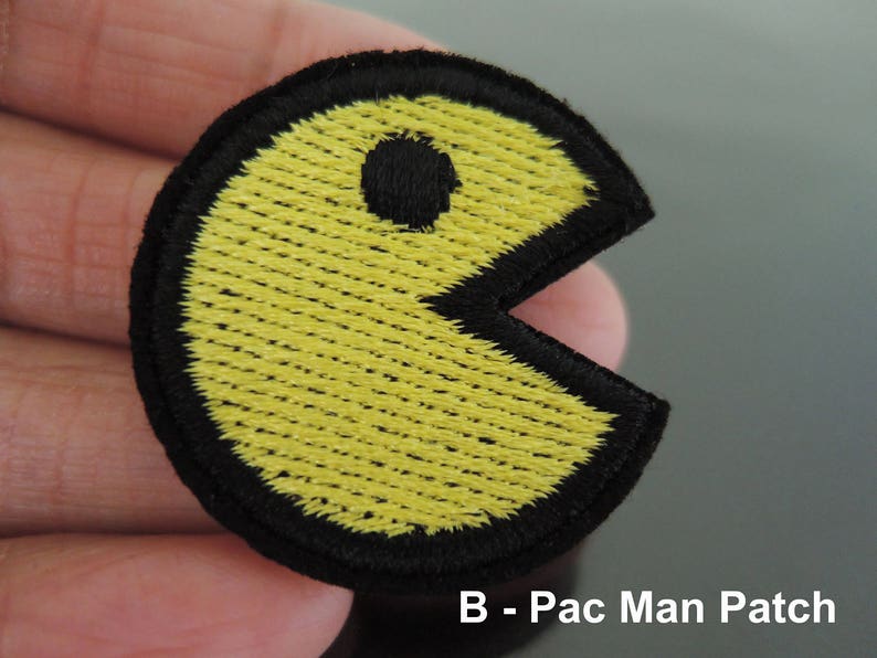 Iron on Patches or Sewing on Patch Pac Man Patch Ghost Patch Etsy