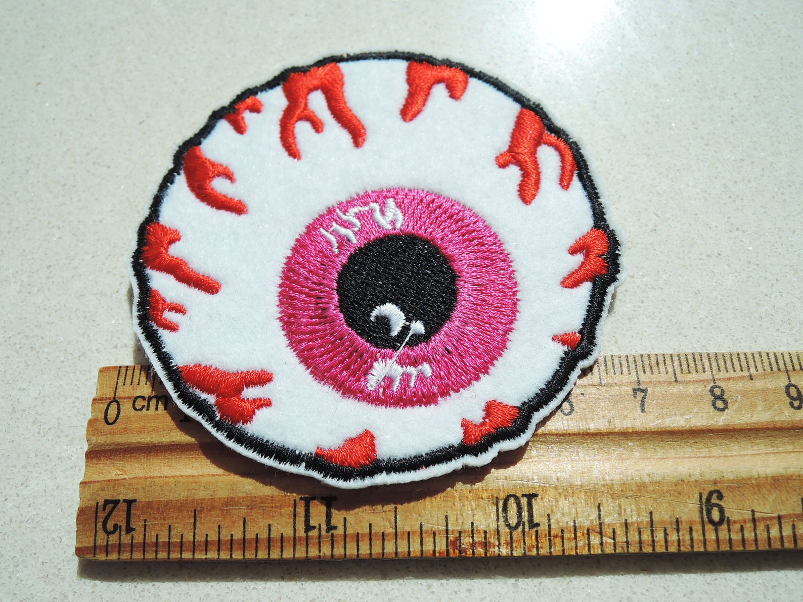 1pc Eye Patch Iron on Patch or Sewing Patch Big Eyes With Eyelash Patch