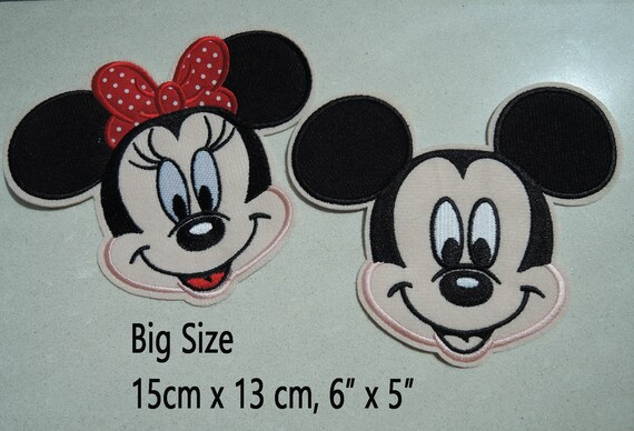 1Pcs ] Large Disney Minnie Mickey Mouse Patches for Clothing
