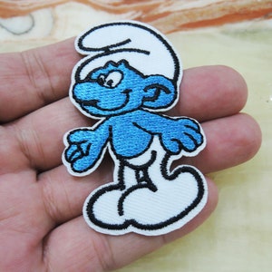 Blue Patches - 1 pcs of Iron on Patch or Sew on Patch Smurf