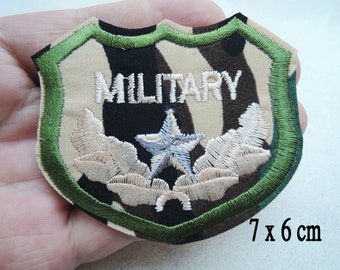 1 pc Military Patch - Iron on Patch or Sewing Patch 7 x 6 cm