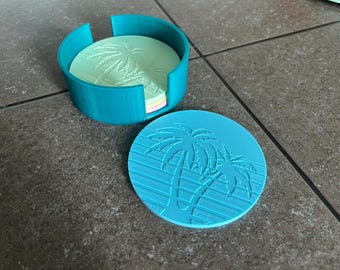 Summer palm tree coasters | custom colors