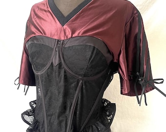 Akira lace/jersey bustier top, size: XL, SLAY!