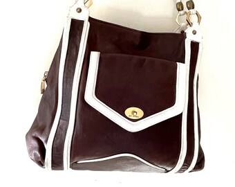 Reduced!  Vintage Zac Posen "Lola" chocolate brown leather tote/satchel, Fashionista Vibes!