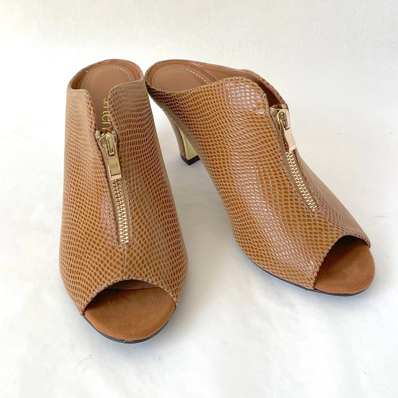 snakeskin mules