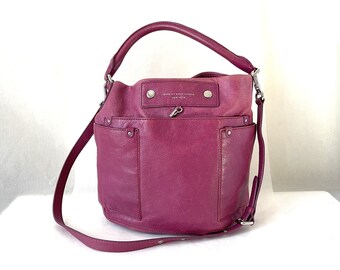 Vintage Marc by Marc Jacobs preppy leather hobo handbag tote in "Amethyst", GORGEOUS!