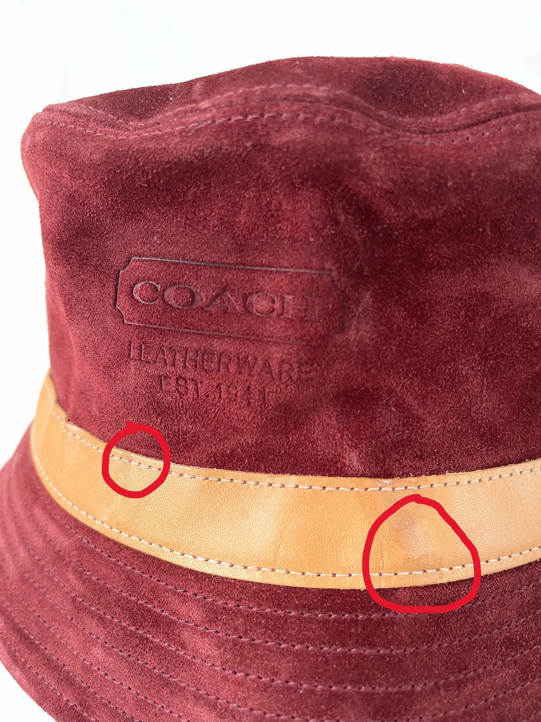 Suede Coach Bucket Hat, Size P/small, ADORABLE! - Etsy