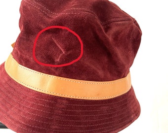 Suede Coach Bucket Hat, Size P/small, ADORABLE! - Etsy display picture 1