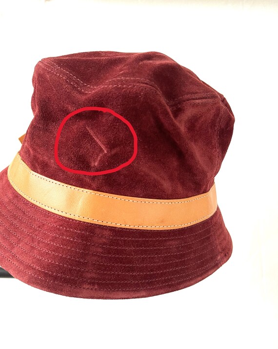 Suede Coach Bucket Hat, Size P/small, ADORABLE! - Etsy display picture 3