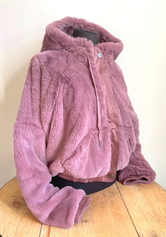 Free people top pink fur coat